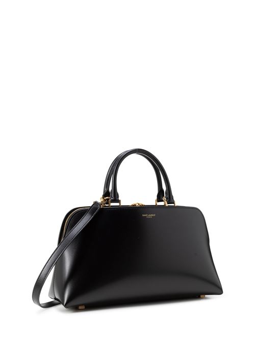 SMALL SAC DE JOUR DUFFLE BAG IN POLISHED LEATHER SAINT LAURENT | 7634782ZA0W1000